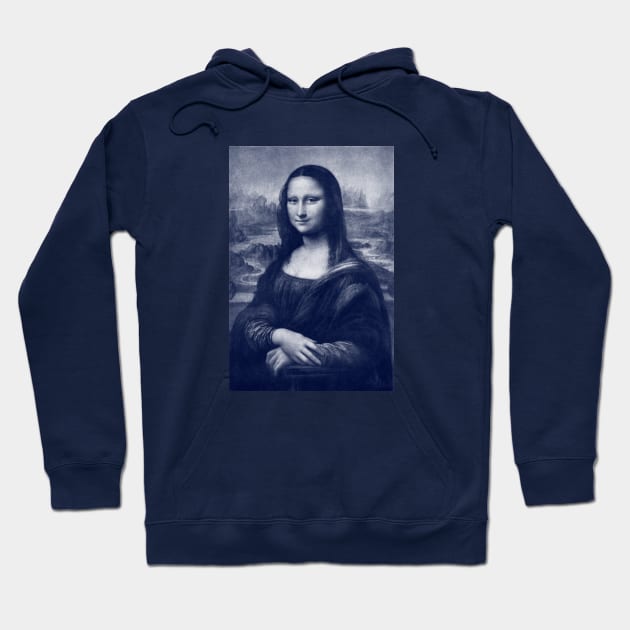 Blue Mona Lisa Hoodie by historicimage